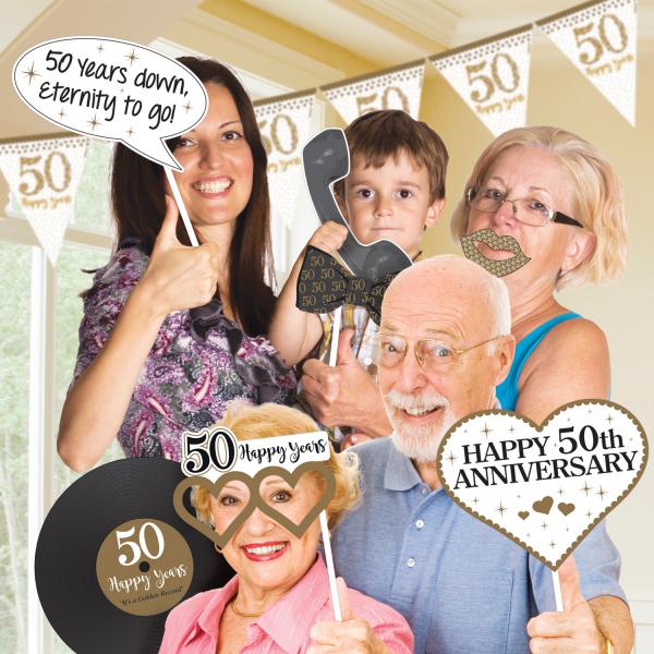 Gold Anniversaries Photo Booth Kit