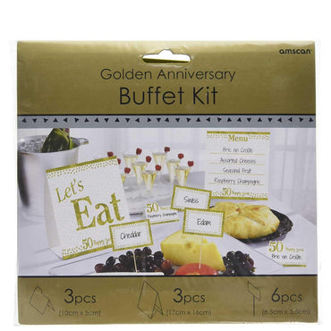 Gold Anniversaries Buffet Kit 12pcs