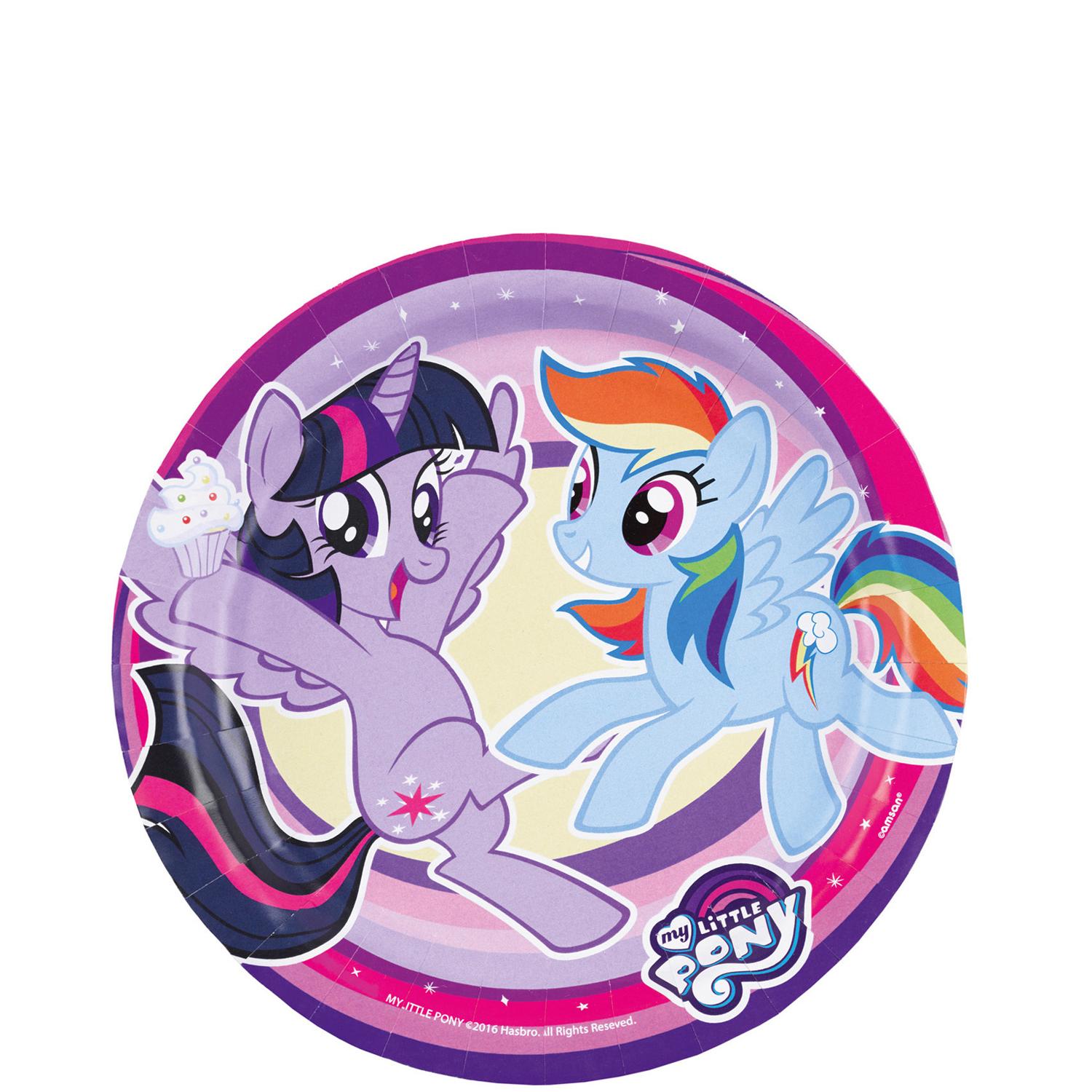 My Little Pony 2017 Paper Plates 7in, 8pcs Printed Tableware - Party Centre