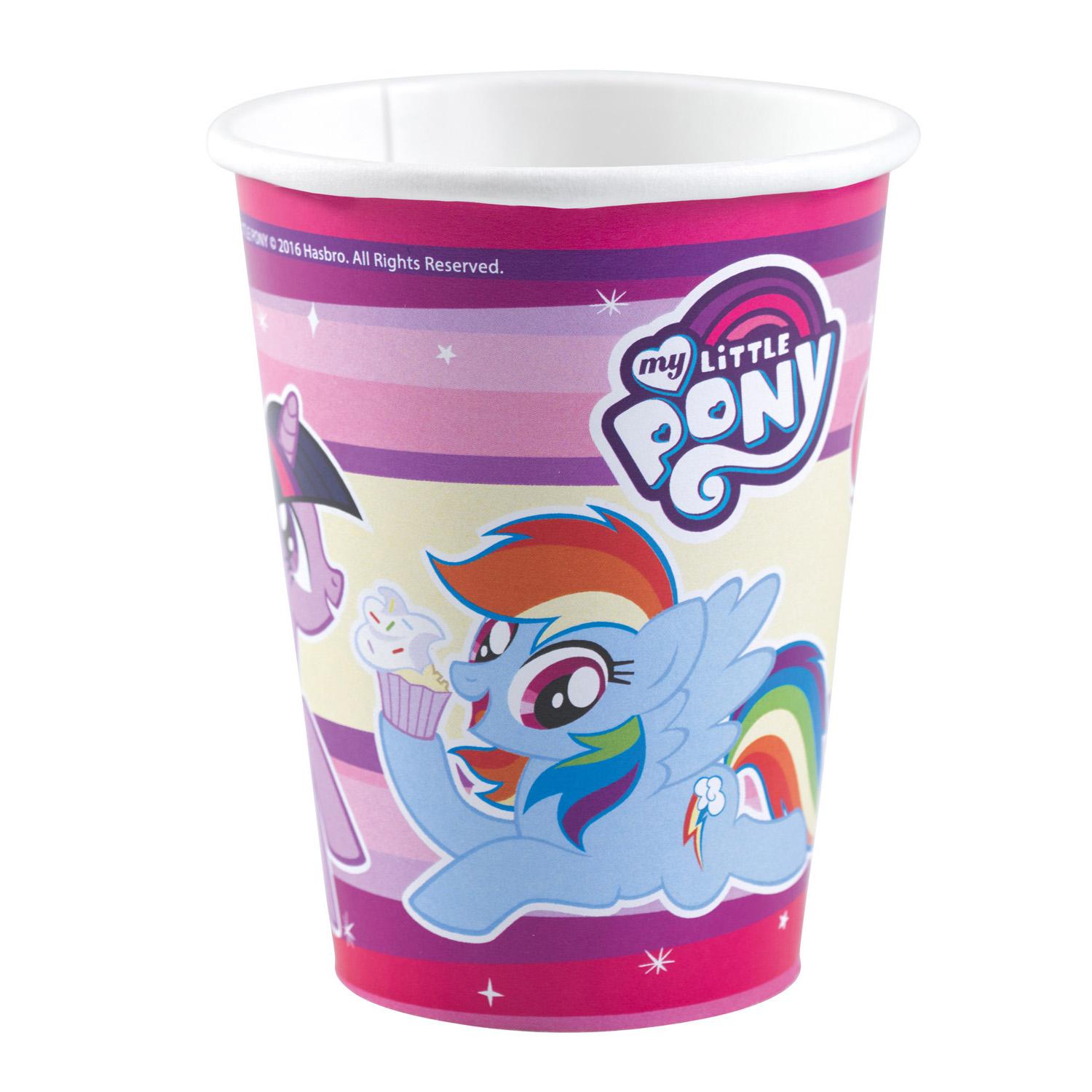 My Little Pony 2017 Paper Cups 9oz, 8pcs Printed Tableware - Party Centre
