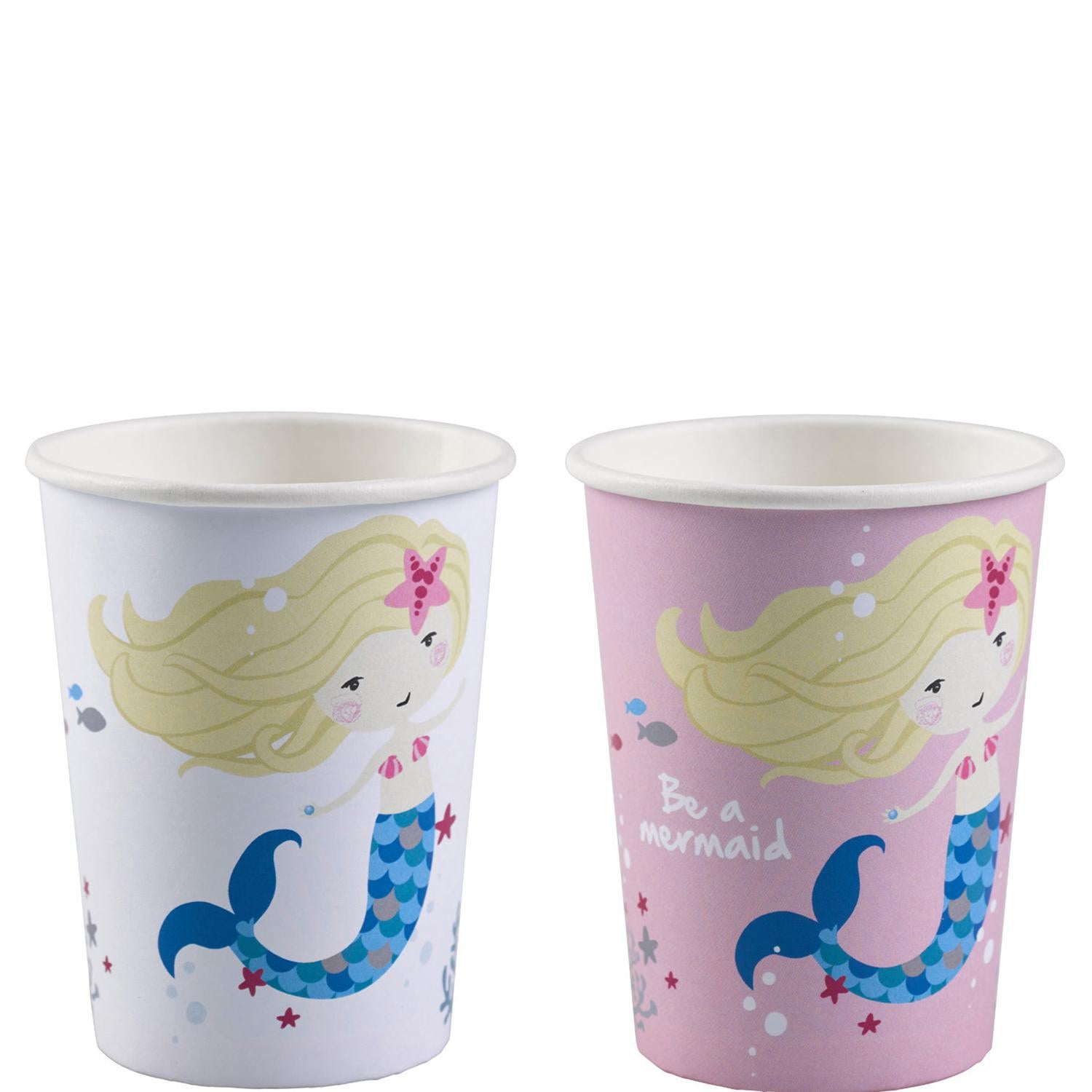 Be A Mermaid Paper Cups 8oz, 8pcs Printed Tableware - Party Centre