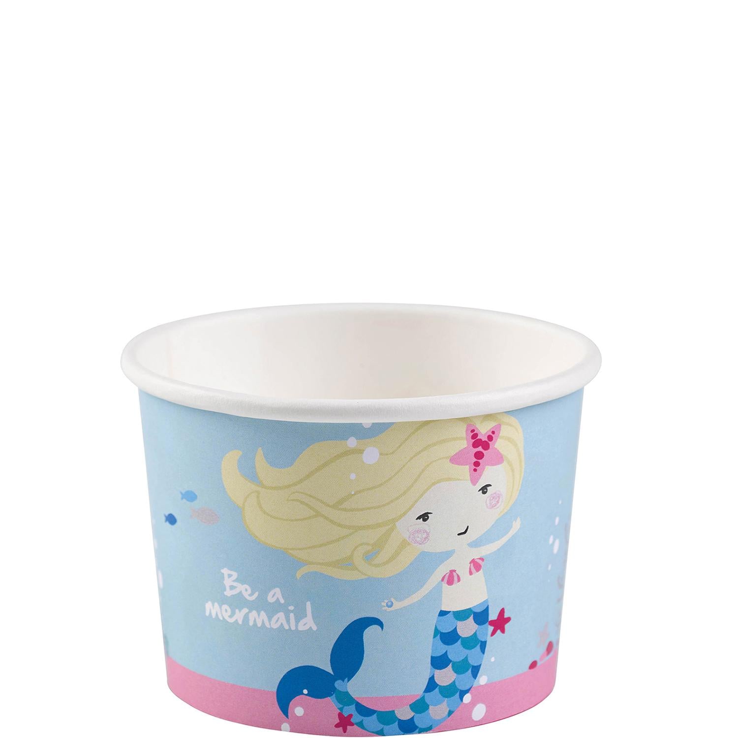 Be A Mermaid Ice Cream Bowls 9oz, 8pcs Printed Tableware - Party Centre