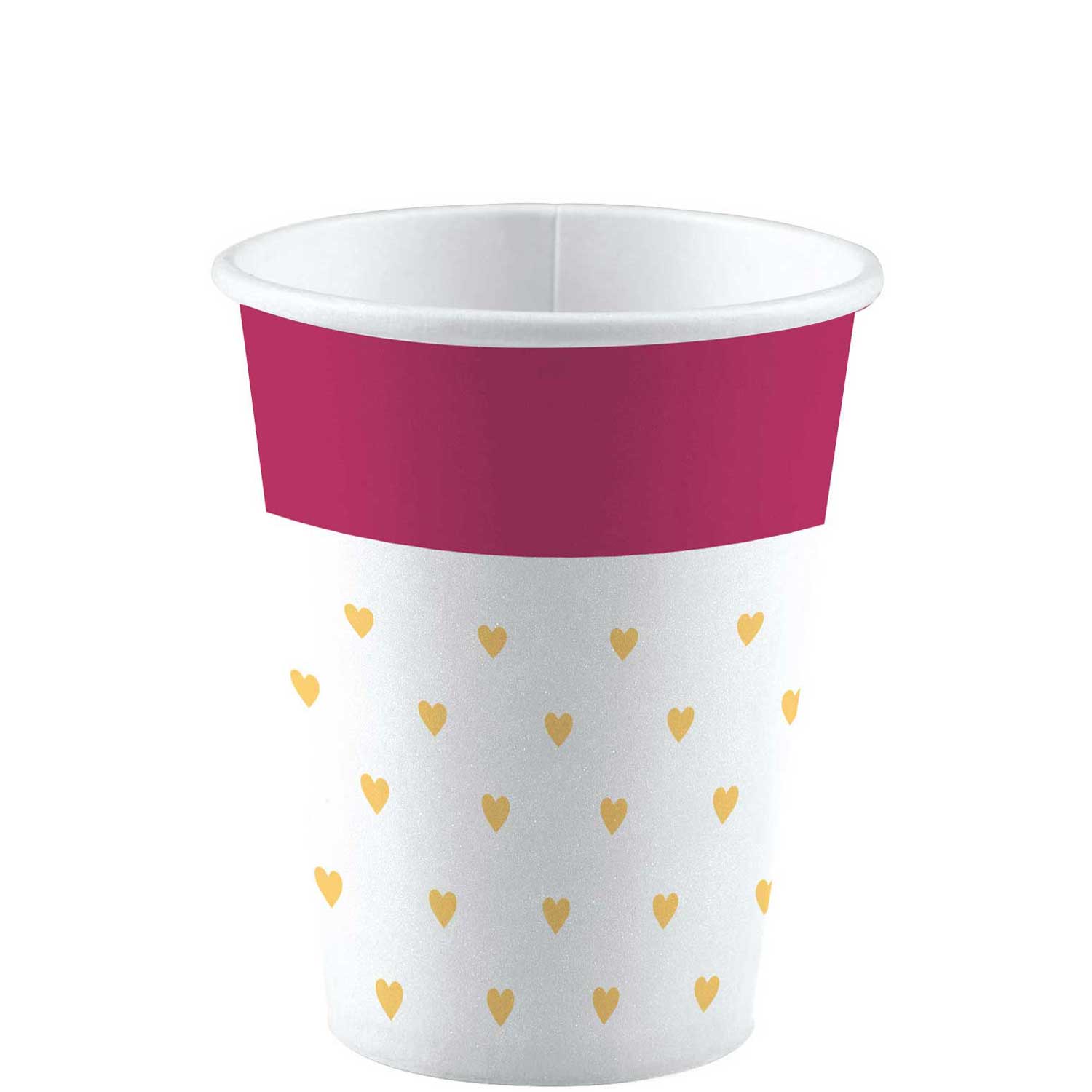 Everyday Love Small Hearts Paper Cups 8pcs Printed Tableware - Party Centre
