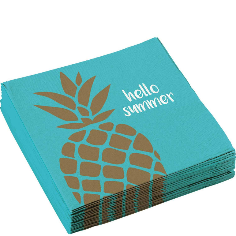 Pineapple Vibes Lunch Tissues 20pcs Printed Tableware - Party Centre