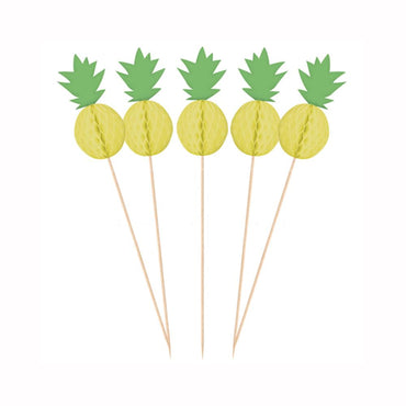 Pineapples Vibes Decoration Picks 10pcs Party Accessories - Party Centre