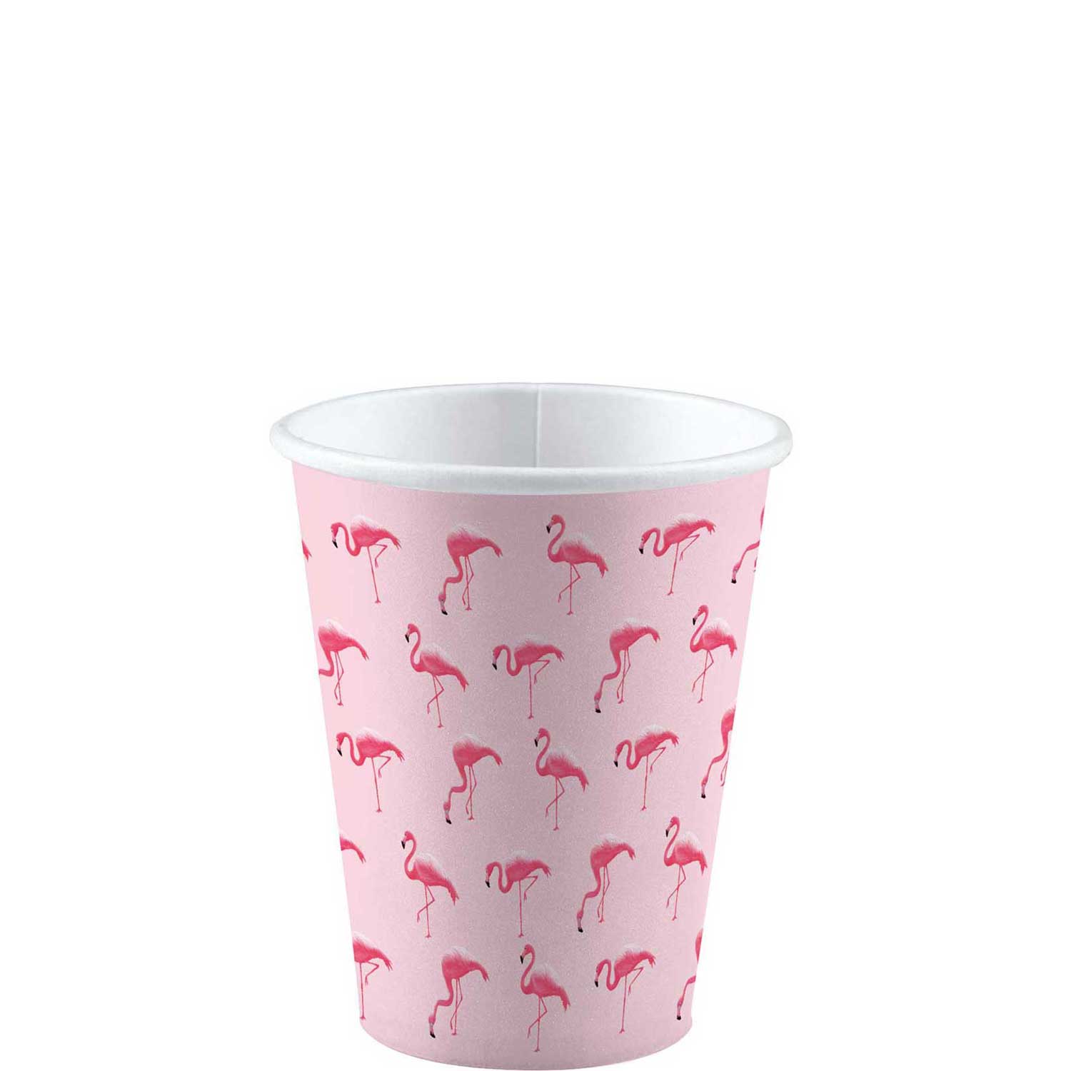 Flamingo Paradise Paper Cups 8oz, 8pcs Printed Tableware - Party Centre