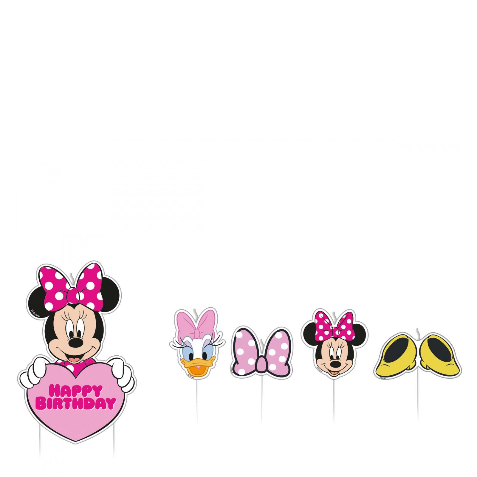 Minnie Mouse Candles & Figured Picks 17pcs Party Accessories - Party Centre