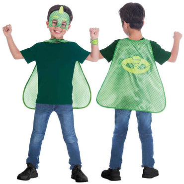 Child PJ Mask Geeko Cape Set Costume 4-8 Years Costumes & Apparel - Party Centre