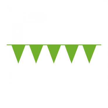 Kiwi Green Pennant Banner Plastic 10m Decorations - Party Centre