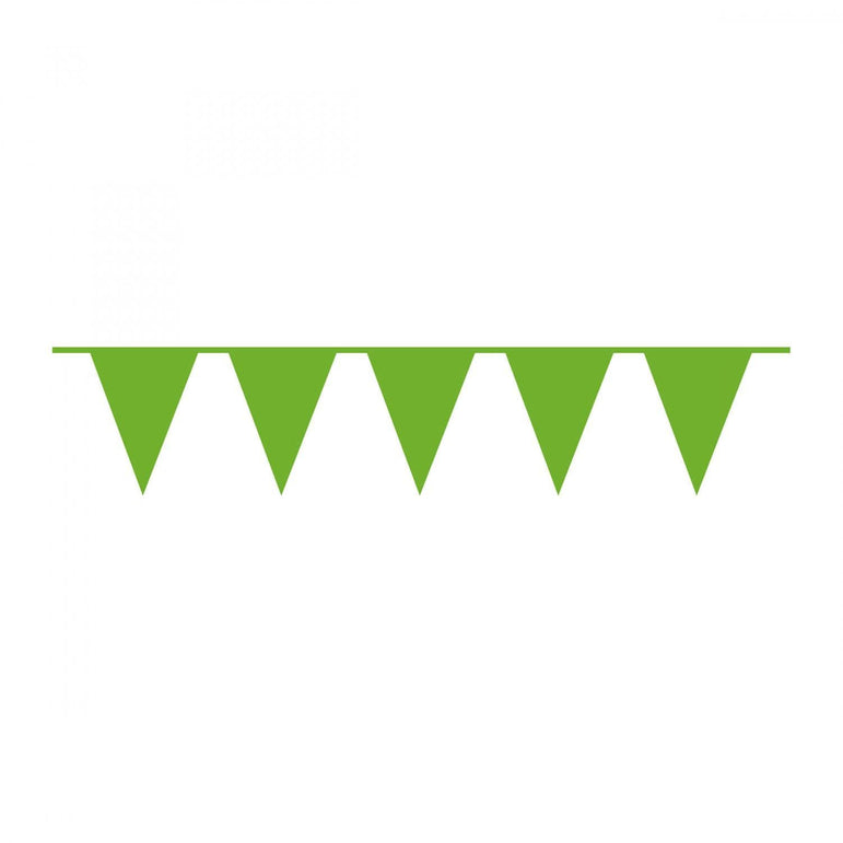 Kiwi Green Pennant Banner Plastic 10m Decorations - Party Centre