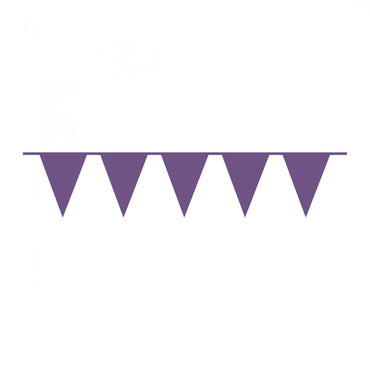 New Purple Pennant Banner Plastic 10m Decorations - Party Centre