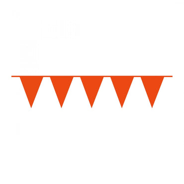 Orange Pennant Banner Plastic 10m Decorations - Party Centre