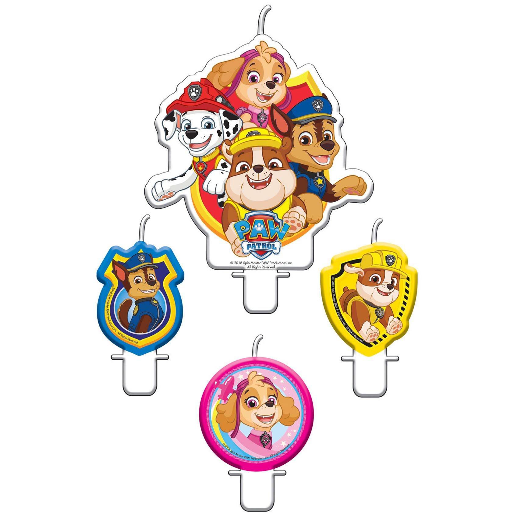 Paw Patrol 2018 Birthday Candles 4pcs Party Accessories - Party Centre
