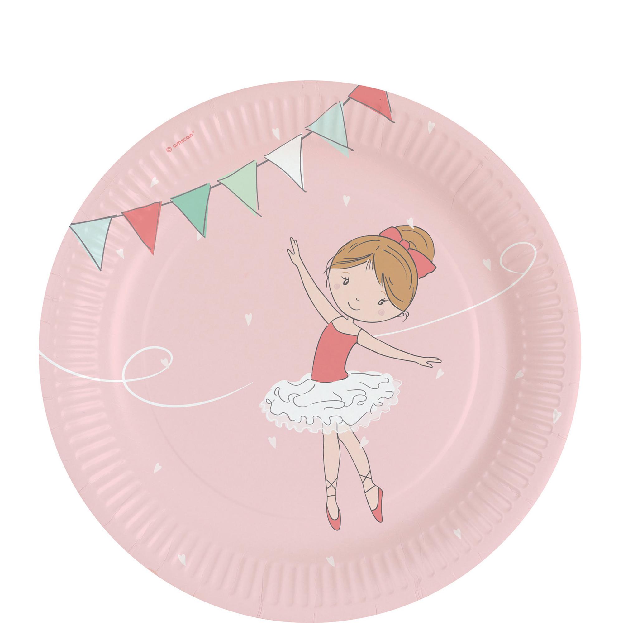 Little Dancer Paper Plates 9in, 8pcs Printed Tableware - Party Centre