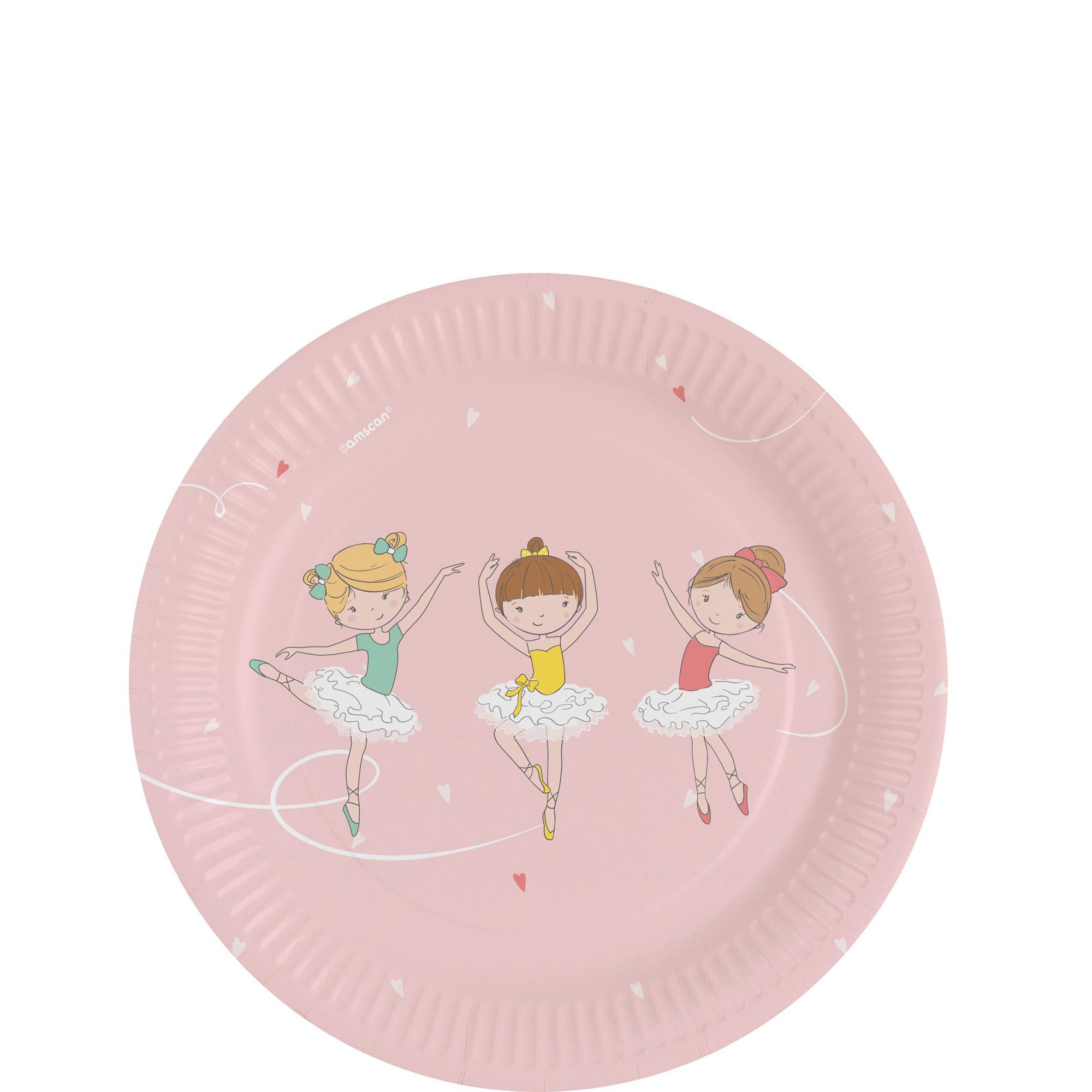 Little Dancer Paper Plates 7in, 8pcs Printed Tableware - Party Centre
