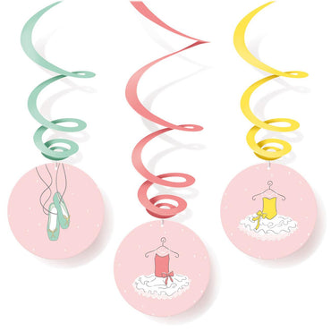 Little Dancer Swirl Decoration 6pcs Decorations - Party Centre