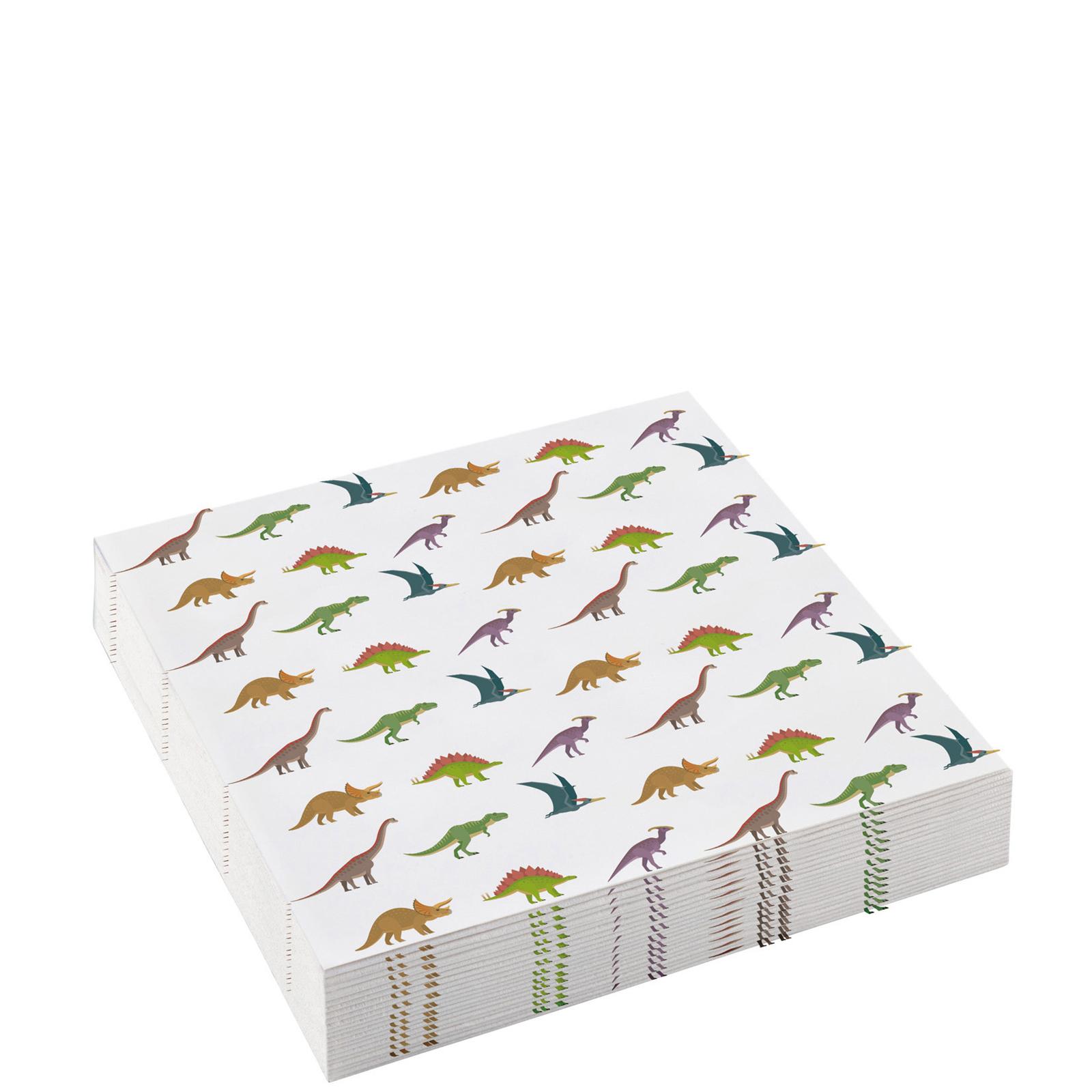 Happy Dinosaur Beverage Tissues 20pcs Printed Tableware - Party Centre