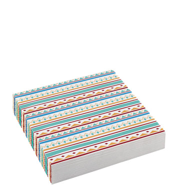 Tepee & Tomahawk Beverage Tissues 20pcs Printed Tableware - Party Centre