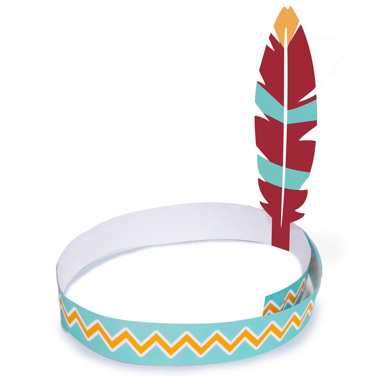 Tepee & Tomahawk Hairbands 4pcs Costumes & Apparel - Party Centre