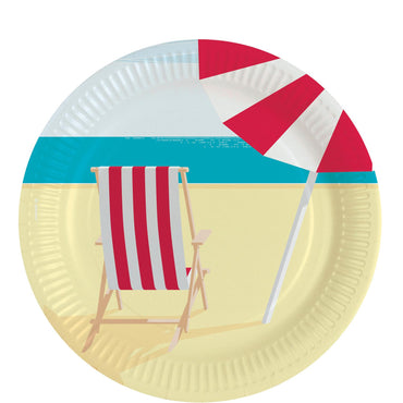 Summer Stories Paper Plates 9in, 8pcs Printed Tableware - Party Centre