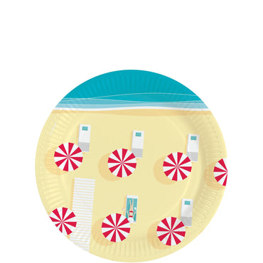 Summer Stories Paper Plates 7in, 8pcs Printed Tableware - Party Centre
