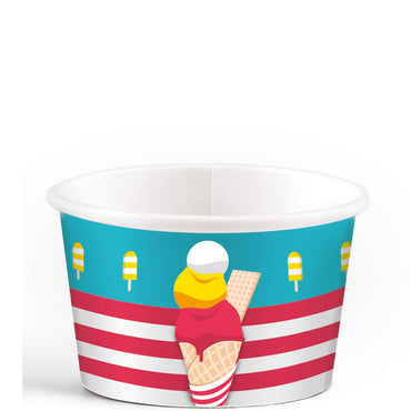 Summer Stories Paper Ice Bowls 9oz, 8pcs Printed Tableware - Party Centre