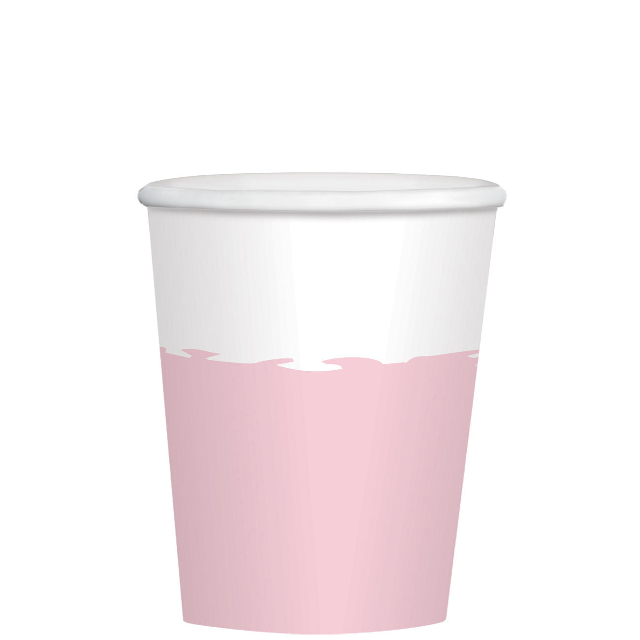 Rose Gold Birthday Paper Cups 250ml, 8pcs Printed Tableware - Party Centre