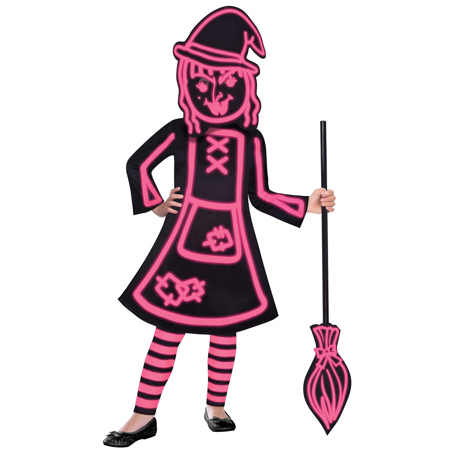 Child Glow in the Dark Witch Stick Costume
