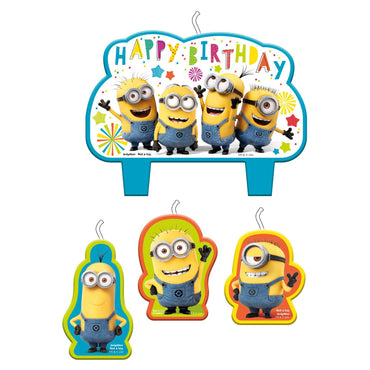 Despicable Me Mini Figurine Candles 4pcs Party Accessories - Party Centre