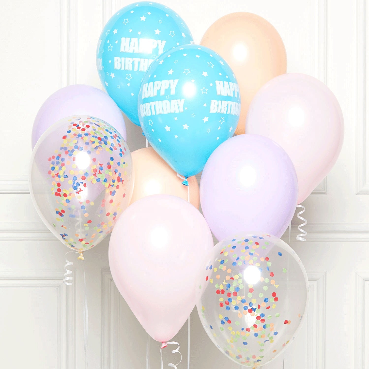 Pastel Happy Birthday DIY Latex Balloon Kits 10pcs