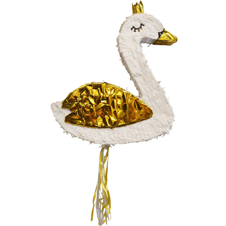 Swan Pull Pinata 18in Pinata - Party Centre