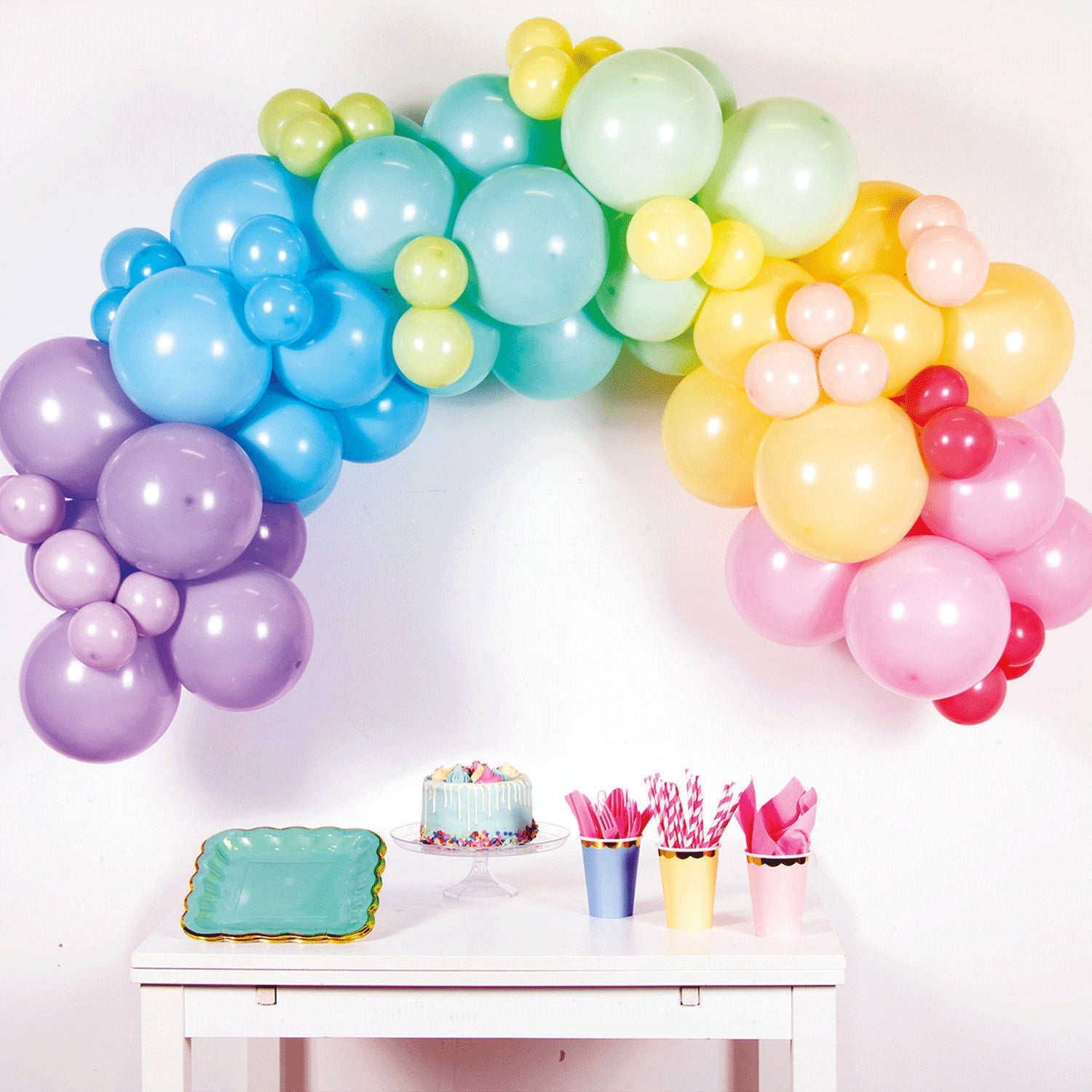 Pastel Multicolor DIY Garland Balloon Kit 4m, 48pcs