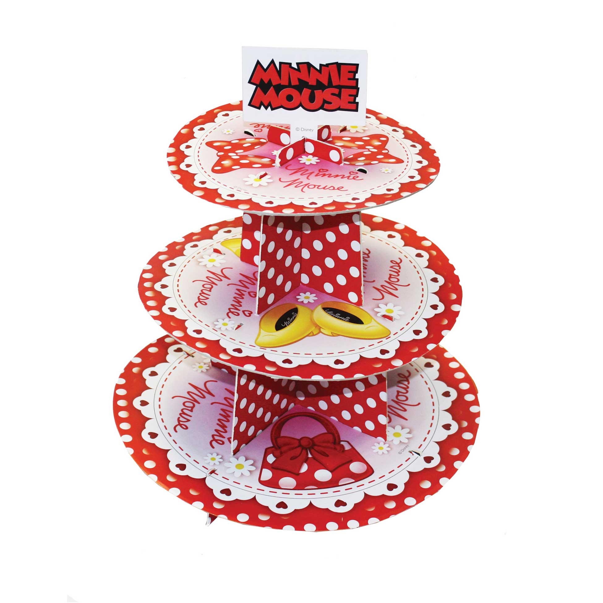 Disney Red Minnie 3 Tier Cake Stand Party Accessories - Party Centre