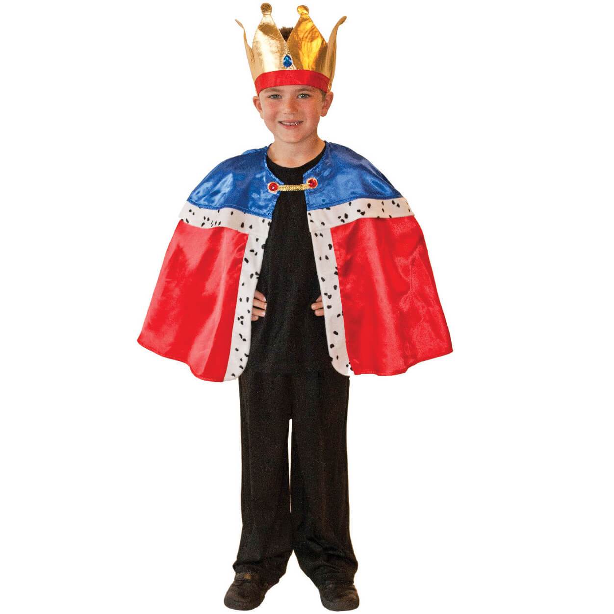 Child King's Cape & Crown Costume Costumes & Apparel - Party Centre