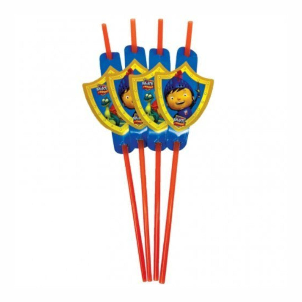 Mike The Knight Drinking Straws 8pcs Candy Buffet - Party Centre