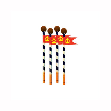 Mike The Knight Pencils With Eraser Favors 6pcs Party Favors - Party Centre