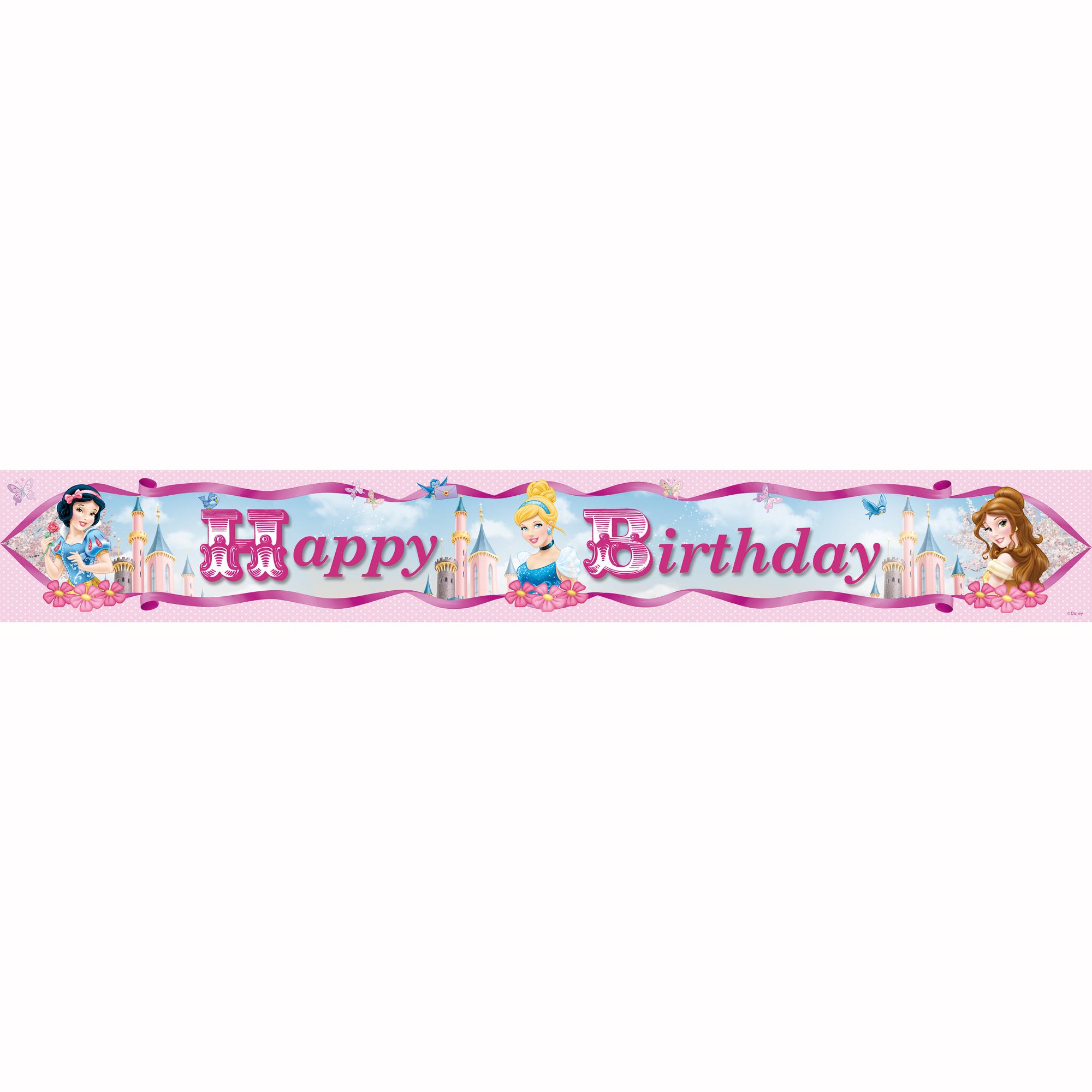 Princess Sparkle Foil Banner Decorations - Party Centre