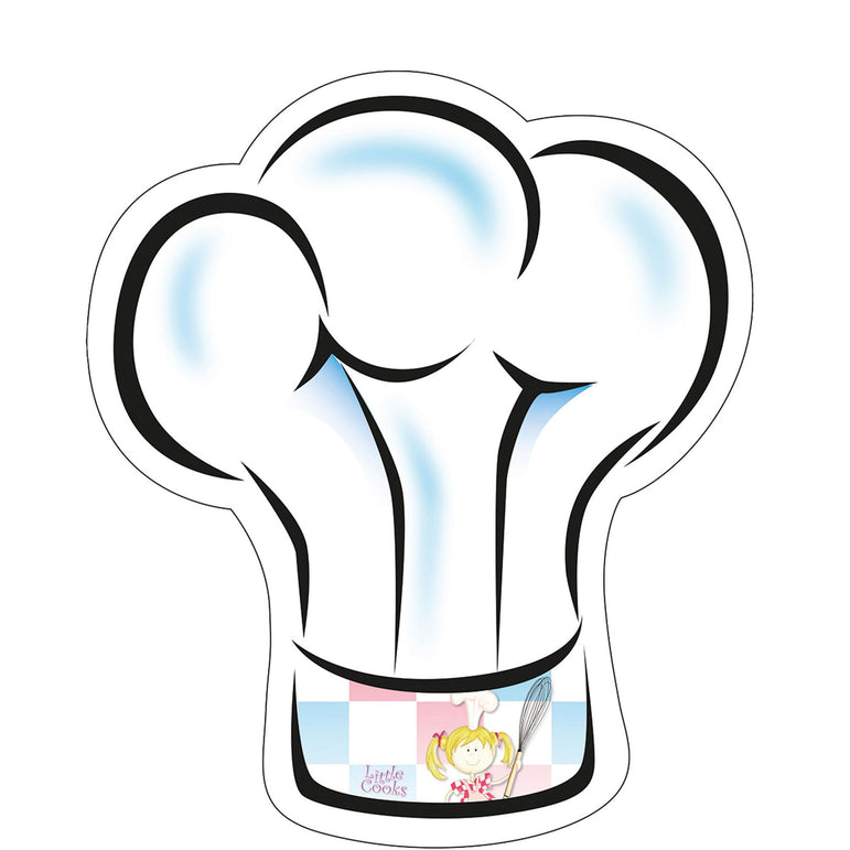 Little Cooks Chef's Hat Shaped Plates 8pcs Printed Tableware - Party Centre