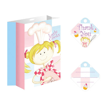 Little Cooks Paper Loot Bags 8pcs Favours - Party Centre