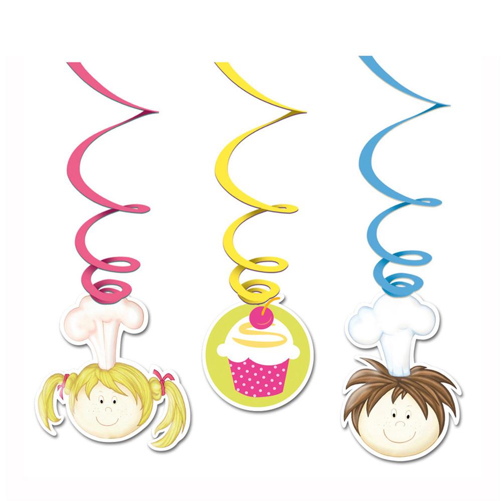 Little Cooks Hanging Swirl Cutouts Decorations - Party Centre