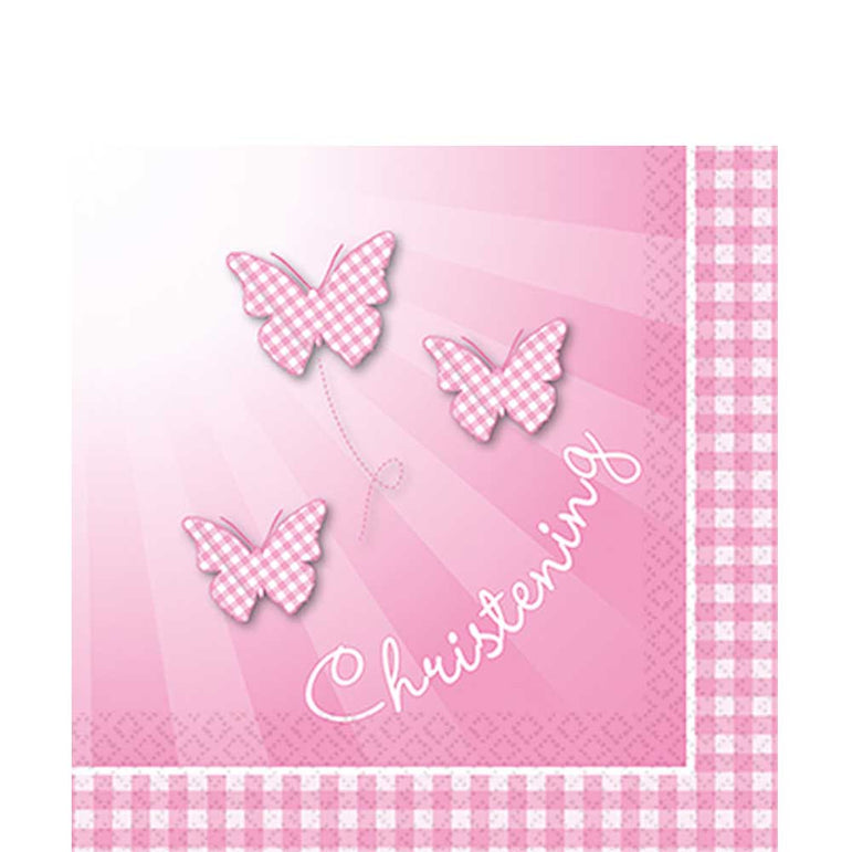 Pink Booties Lunch Tissues 16pcs Printed Tableware - Party Centre