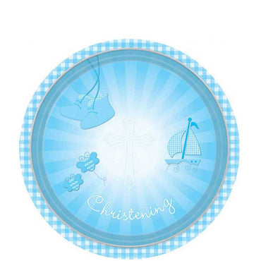 Blue Booties Dinner Plates 9in, 8pcs Printed Tableware - Party Centre