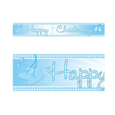Blue Booties 4.5m Foil Banner Decorations - Party Centre