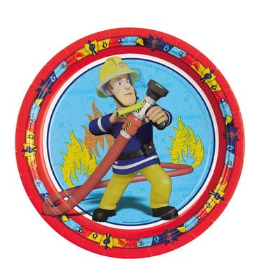 Fireman Sam Dinner Plates 9in, 8pcs Printed Tableware - Party Centre