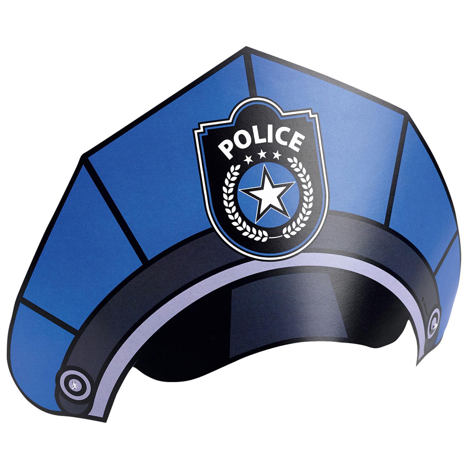 Police Party Hats 8pcs Party Accessories - Party Centre