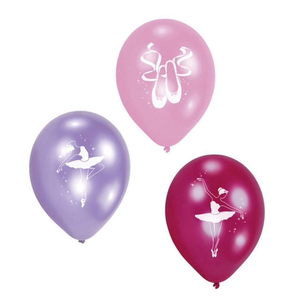 Ballet Latex Balloons 9in, 6pcs Balloons & Streamers - Party Centre