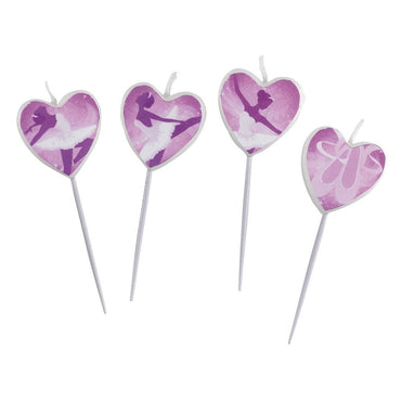 Ballet Mini Figure Candles 4pcs Party Accessories - Party Centre