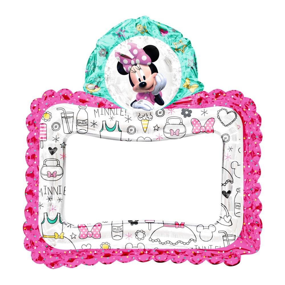 Minnie Happy Helpers Frame Foil Balloon 66x68cm Balloons & Streamers - Party Centre