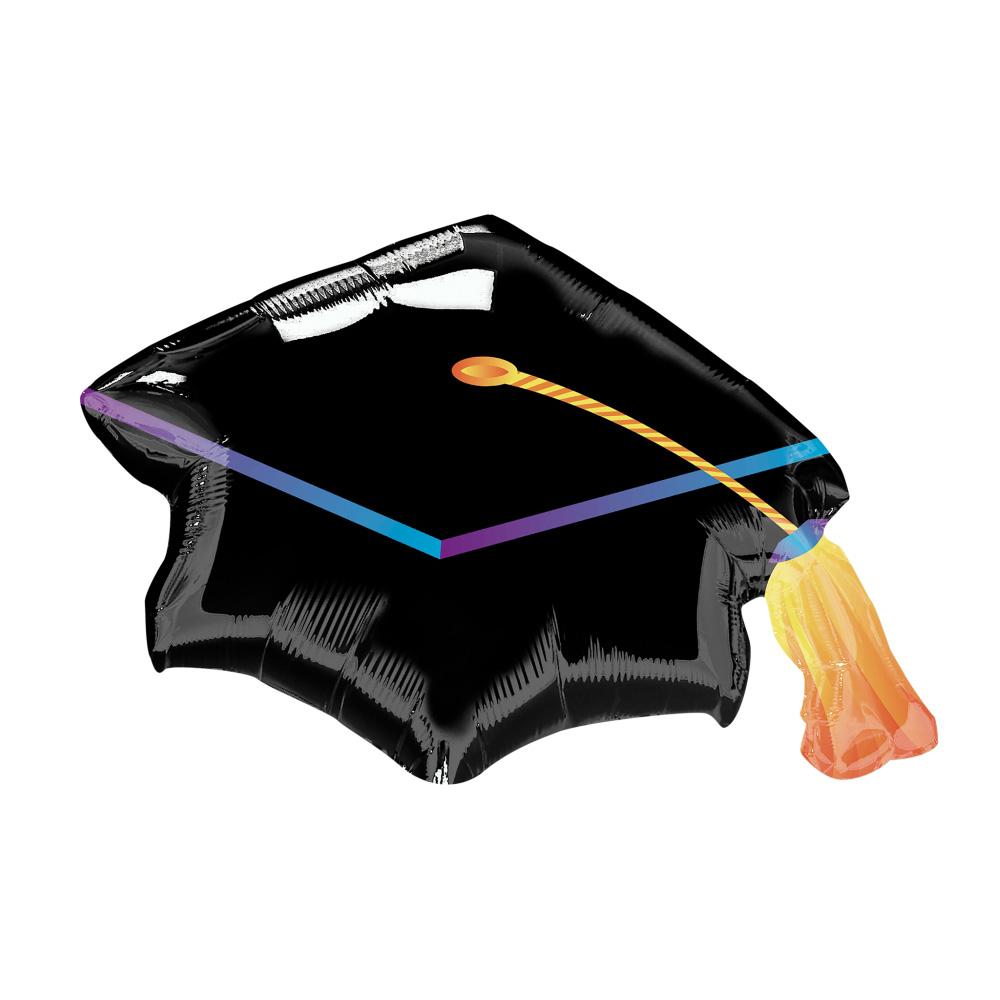 Black Graduation Cap SuperShape Balloon 31 x 22in Balloons & Streamers - Party Centre