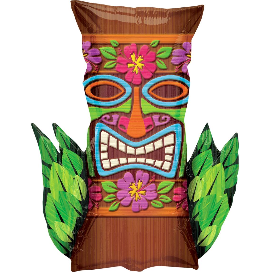 Tiki Time Foil Balloon 23 x 30in Balloons & Streamers - Party Centre